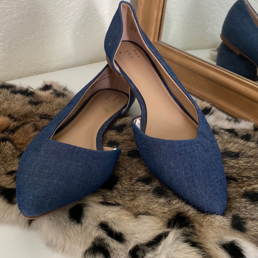 Denim flats